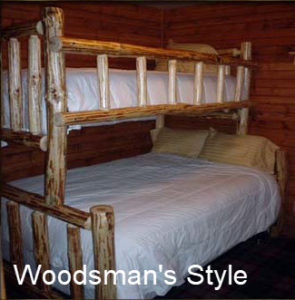 Twin Over Twin Log Bunk Bed