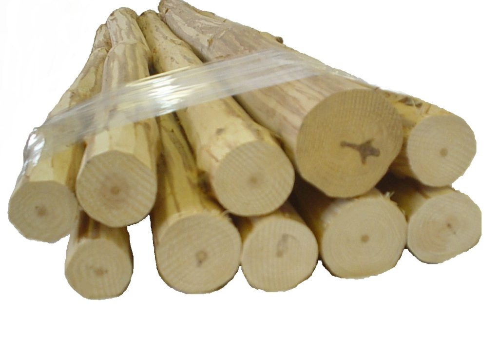 Handpeeled Pine Logs Diameter of 2 1/4" to 3 3/4" K&A Log